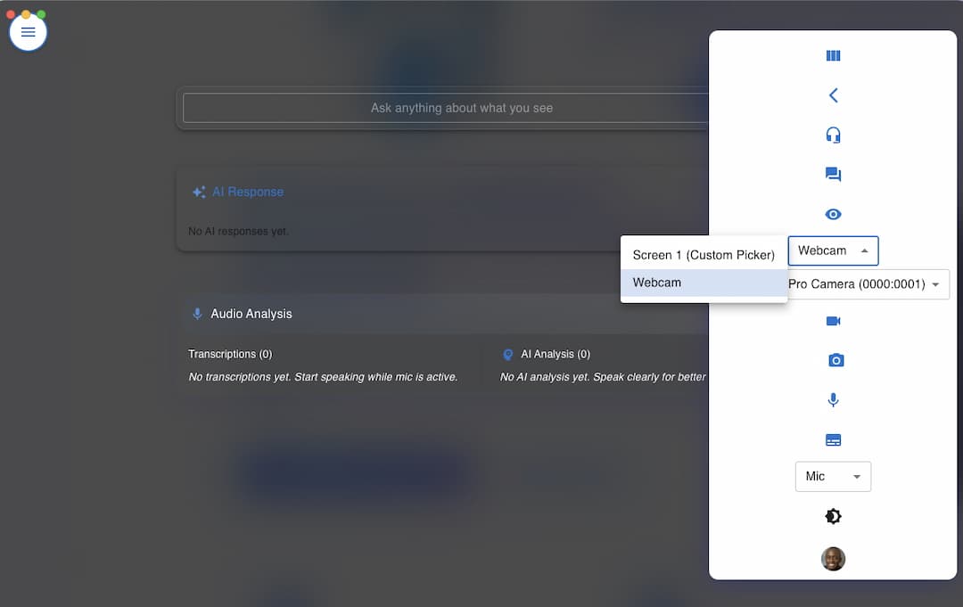 StreamIO mobile interface